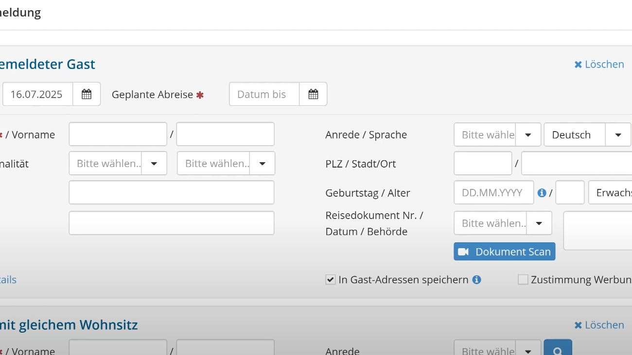 Erstellen Voranmeldung Erstellen Voranmeldung