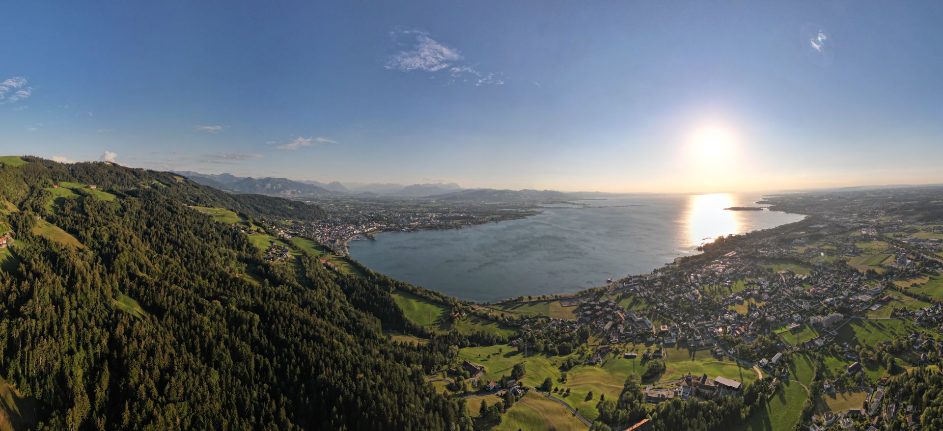 Blick auf Bodensee und Bodensee-Vorarlberg Region