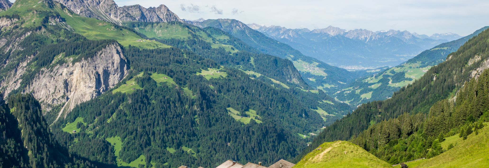 Blick ins GroÃe Walsertal bis zum Walgau