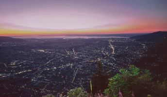 Blick auf das Rheintal vom Karren aus